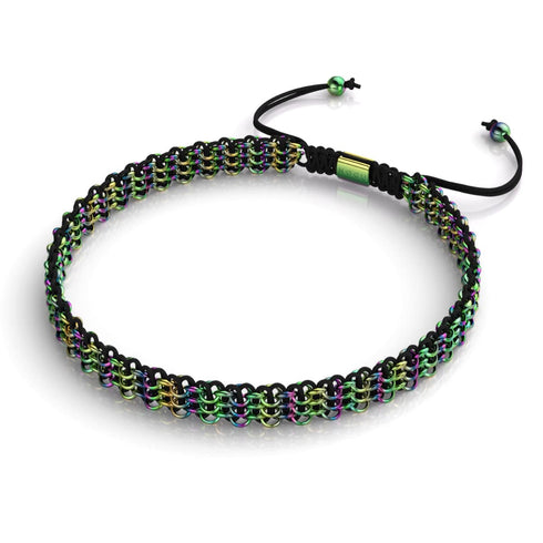 Noir x Argent Licorne | Liens Kismet | Collier ras du cou